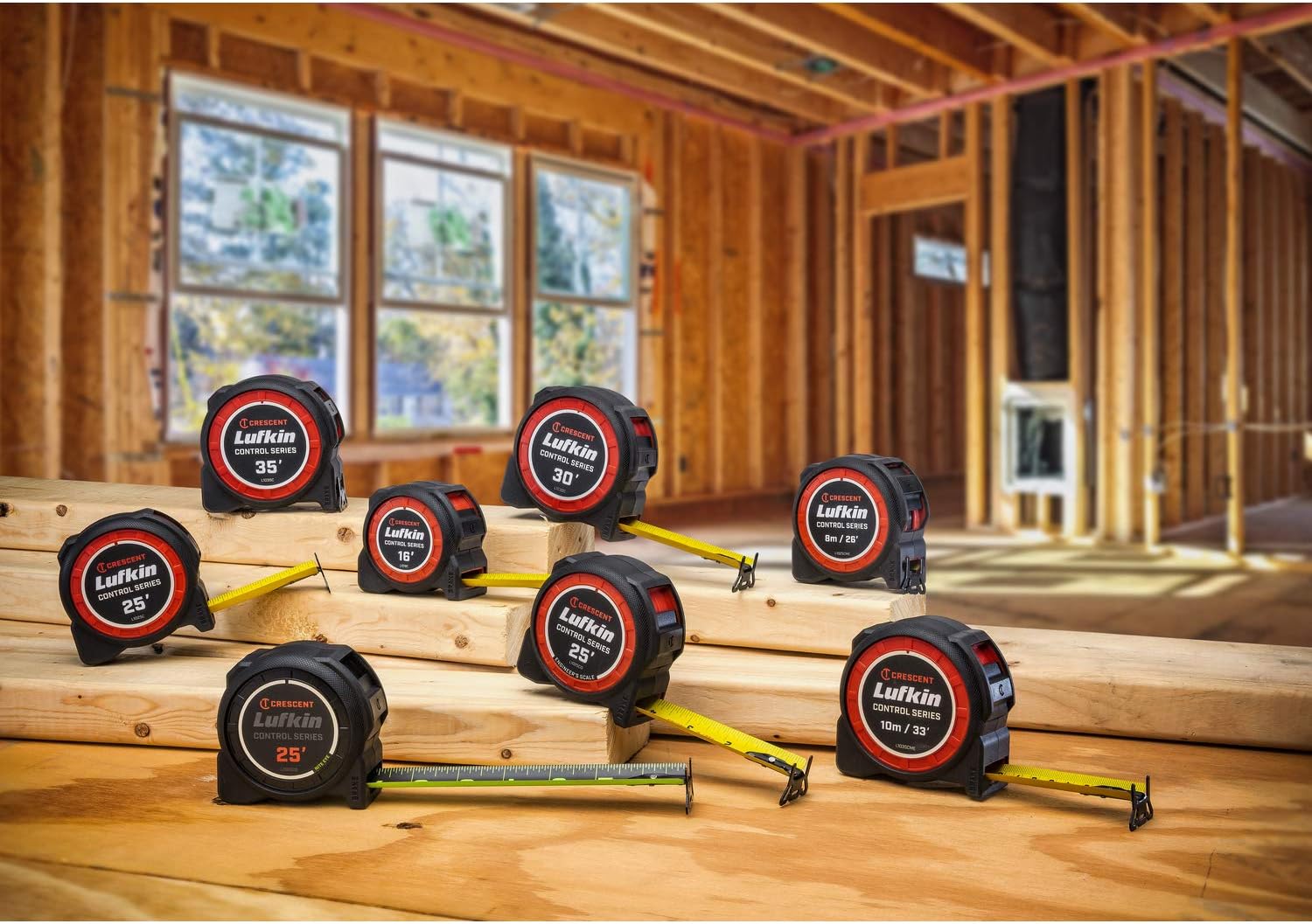 Crescent Lufkin 1-3/16 x 25' Command Control Series Yellow Clad Tape Measure - L1025C-02