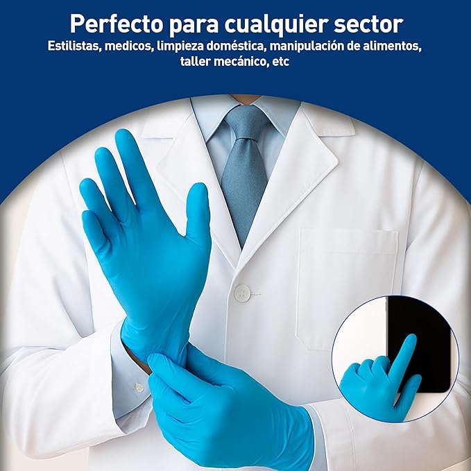 Guantes de Nitrilo Desechables 500 Piezas
