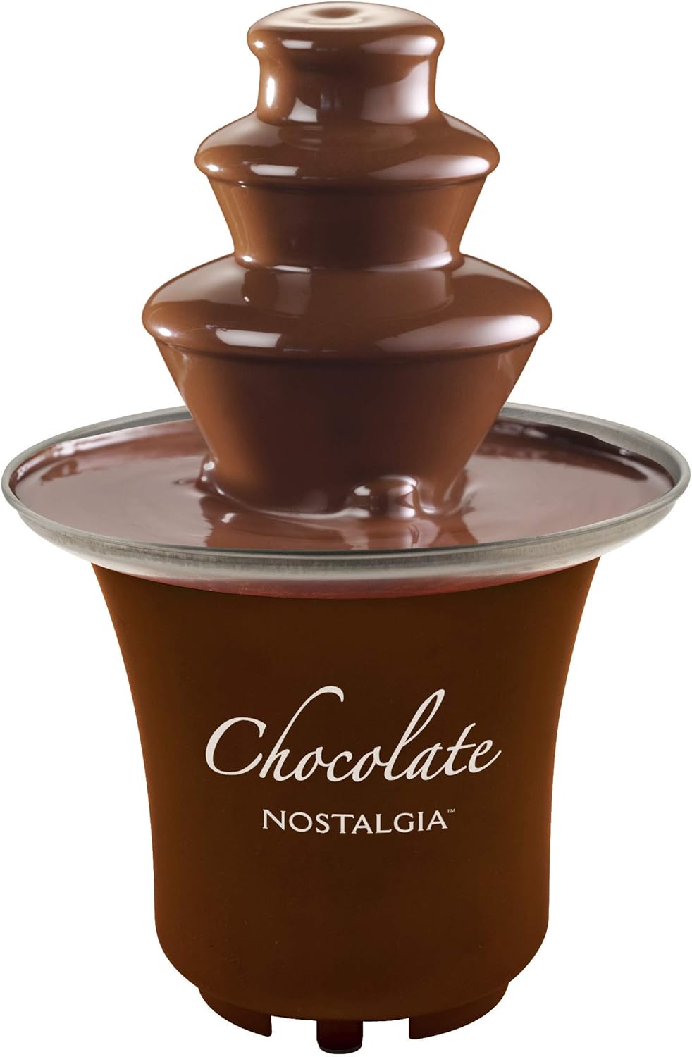 Nostalgia 3 Tier Electric Chocolate Fondue Fountain Machine for Parties - Melts Cheese, Queso, Candy