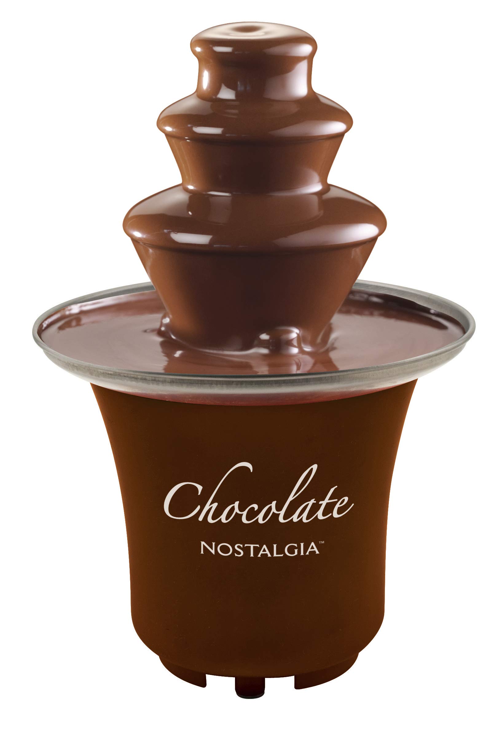 Nostalgia 3 Tier Electric Chocolate Fondue Fountain Machine for Parties - Melts Cheese, Queso, Candy