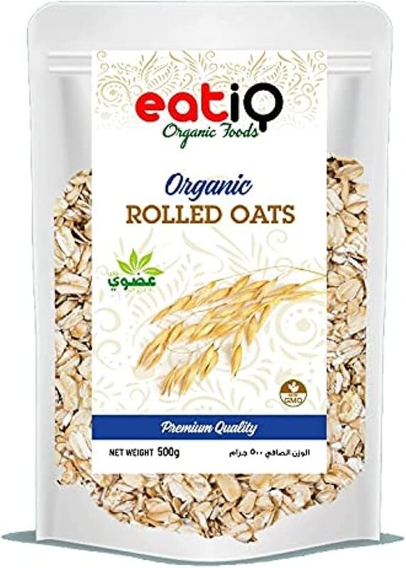 eatiQ Organic Foods - ORGANIC ROLLED OATS 500GM