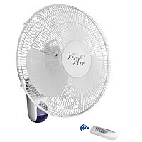 Vie Air 16" Plastic Wall Fan with Remote Control in White