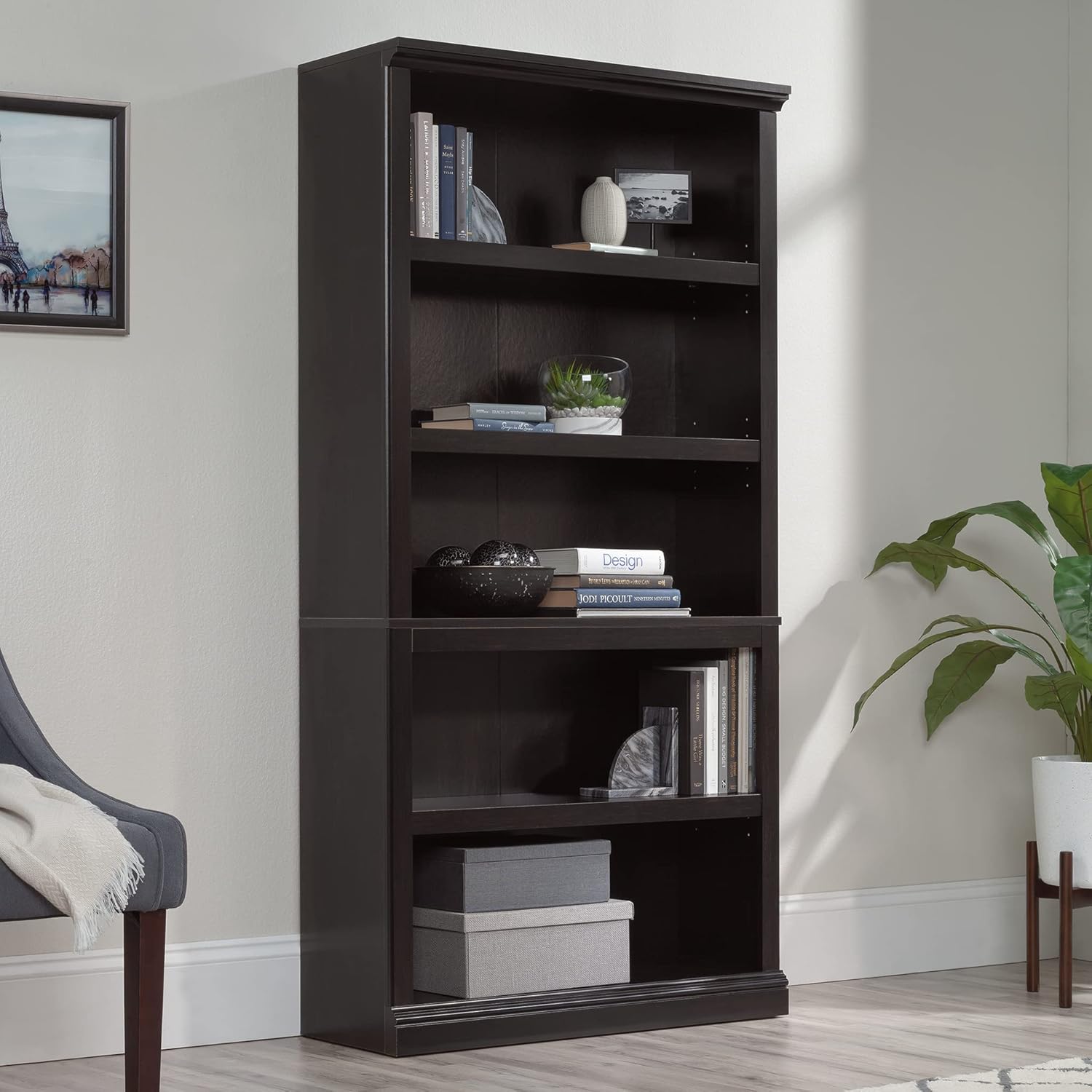Sauder Select 5-Shelf Engineered Wood Bookcase