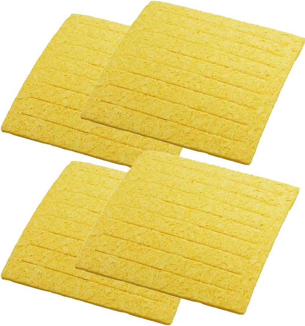 Weller TC205 ( PACK OF 4) Solder Tip Cleaning Sponge with Slits, 2-5/8" x 2-5/8 x 5/8"