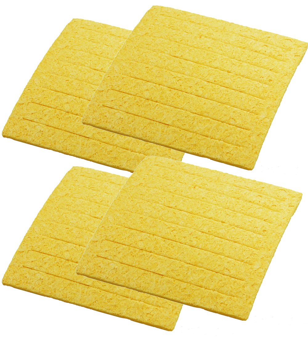 Weller TC205 ( PACK OF 4) Solder Tip Cleaning Sponge with Slits, 2-5/8" x 2-5/8 x 5/8"
