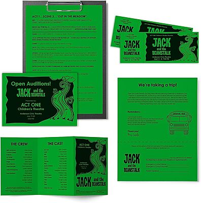 Astrobrights® Color Multi-Use Printer & Copy Paper, 1 Ream, Gamma Green, Letter (8.5" x 11"), 500 Sheets Per Ream, 24 Lb