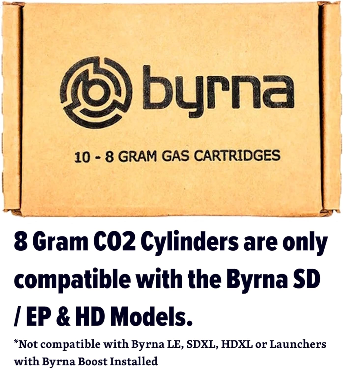Byrna 8 Gram CO2 + Oiler Cartridges | 10 Count Pack | for Byrna SD/CL/HD/EP - (9 CO2 + 1 Oiler Cylinders)