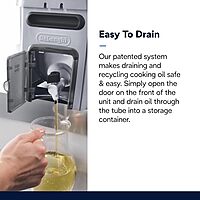 De’Longhi Livenza Deep Fryer with EasyClean System, Cool Zone, Adjustable Thermostat, Dishwasher-Safe Parts, Large Capacity, Easy Oil Draining, Stainless Steel