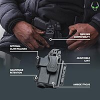 Alien Gear Rapid Force Level 2 Holster & Photon Light-Bearing Holster – Glock 19/19X/19 MOS/23 (Gen 1–4)/44/45/45 MOS