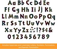 Barker Creek Letter Pop-Outs, 4" Over The Rainbow, Multicolor Designer Letters for Bulletin Boards, Breakrooms, Reception Areas, Signs, Displays, and More! 4", 255 Characters per Set (1712)