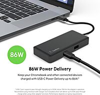 Belkin 5-in-1 Powered USB-C & USB Hub, USB-C Docking Station w/ 2 USB-A Ports, 1 USB-C Port, Ethernet, & 4K HDMI Port