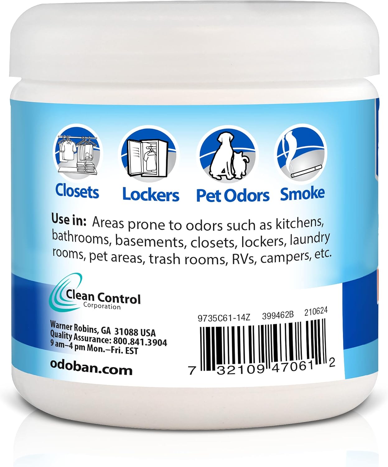 OdoBan Solid Odor Absorber Air Freshener, Fresh Linen Scent, 14 Oz