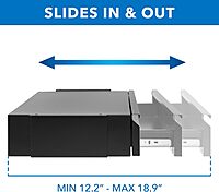 Mount-It! Under Desk Pull-Out Drawer with Lock and 2 Keys Included | Office Storage Organizer | Mounts to Desktops Tables and Workbenches Over 0.71 Inches Thick | Matte Black Lockable