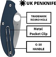 Spyderco UK Pen SlipIt C94PCBL Cobalt Blue FRN CPM-SPY27 Stainless Pocket Knife