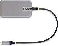 StarTech.com 3-Port USB-C Hub with Ethernet - 3X USB-A Ports, Gigabit Ethernet RJ45, USB 3.0 5Gbps, Bus-Powered, 1ft/30cm Long Cable - Portable Laptop USB Type-C Hub Adapter w/GbE (5G3AGBB-USB-C-HUB)