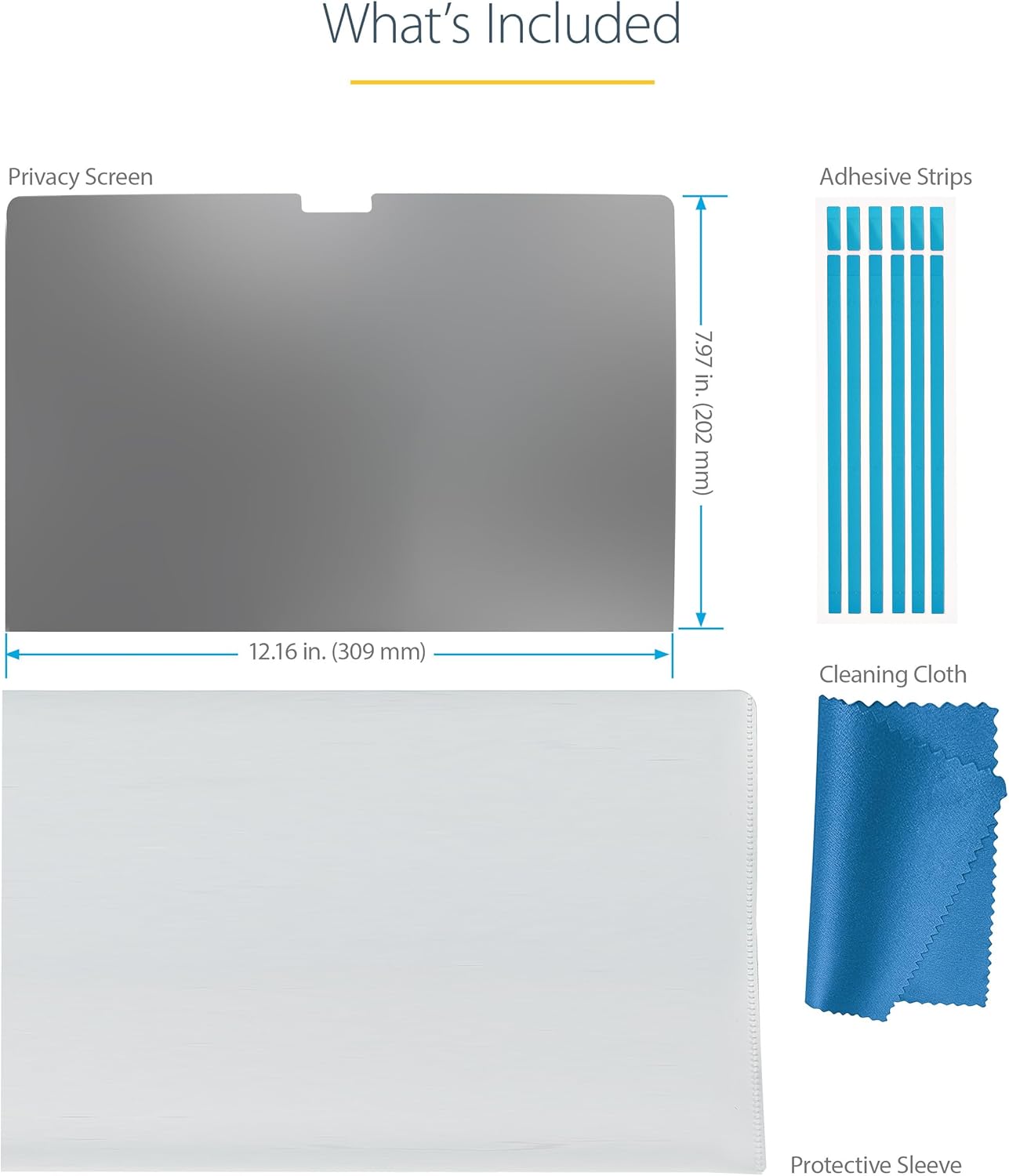 StarTech.com 14-inch MacBook Pro 21/23 Laptop Privacy Screen, Anti-Glare Privacy Filter with51% Blue Light Reduction