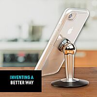 Nite Ize Steelie Pedestal Mount - Tabletop Stand Compatible with MagSafe iPhones & Tablets - Magnetic Desk Phone Mount - Phone Holder Accessories for Hands-Free Use & Adjustable Viewing