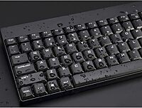 WKB-1100CB Natural Ergonomic Wireless Spill Resistant Mini Keyboard & Mouse Combo,Black