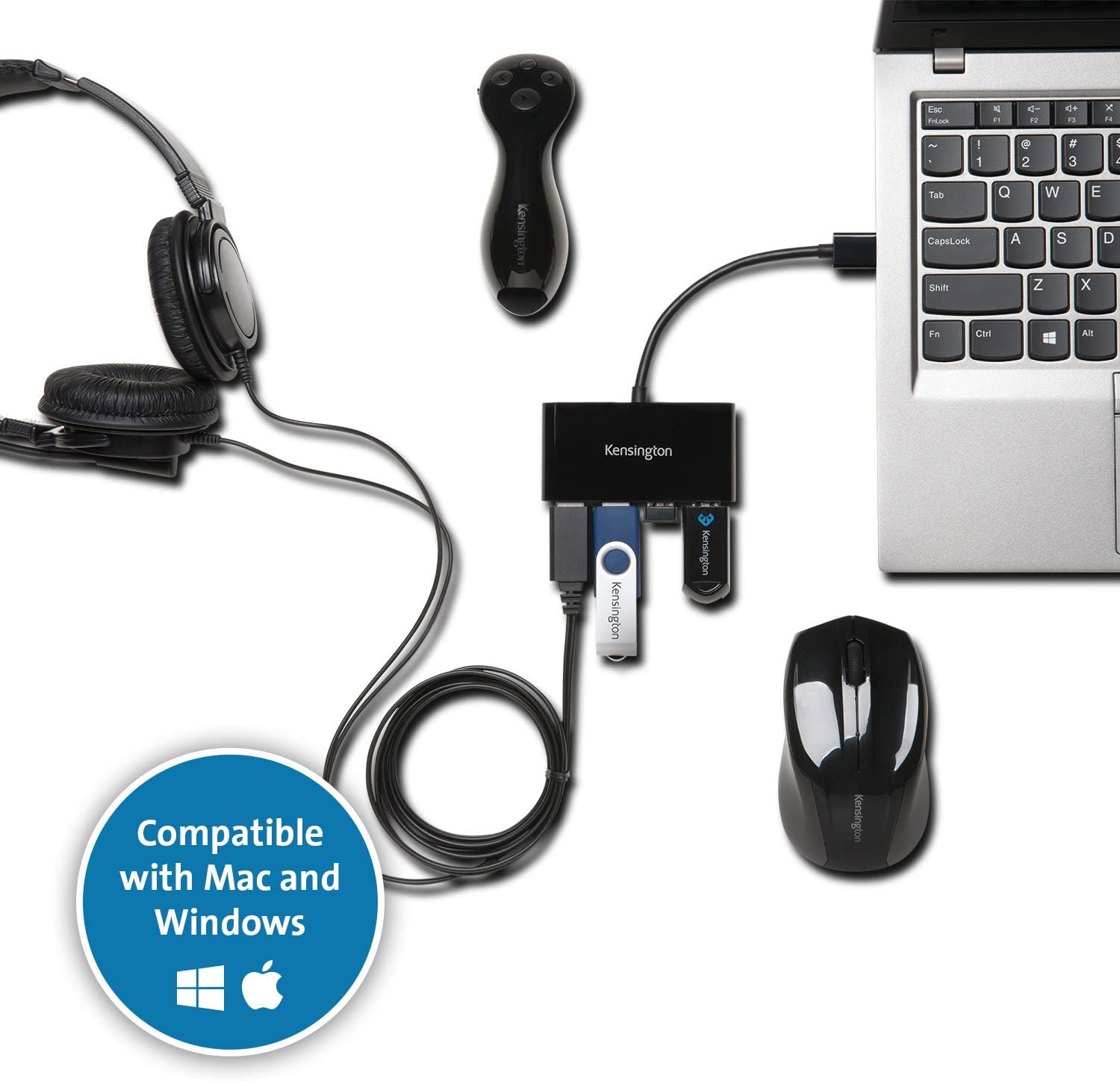 Kensington K39121WW UH4000 USB 3.0 4-Port Hub