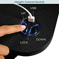 VERSADESK® PowerPro™ 48” x 24” Extra Wide Electric Sit-to-Stand Desk Converter w/ Keyboard Tray for Home or Office | USB