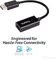 StarTech.com DP2HD4KS DisplayPort to HDMI 4K Audio/Video Converter 4K30Hz 4K HDMI Single