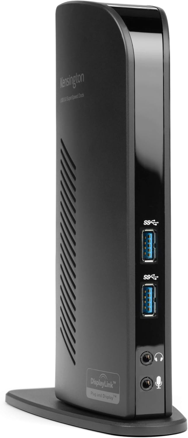 Kensington USB 3.0 Dual Display Docking Station for MacBooks, Windows and Surface (K33972US) USB-A Dual Monitor Dual Display