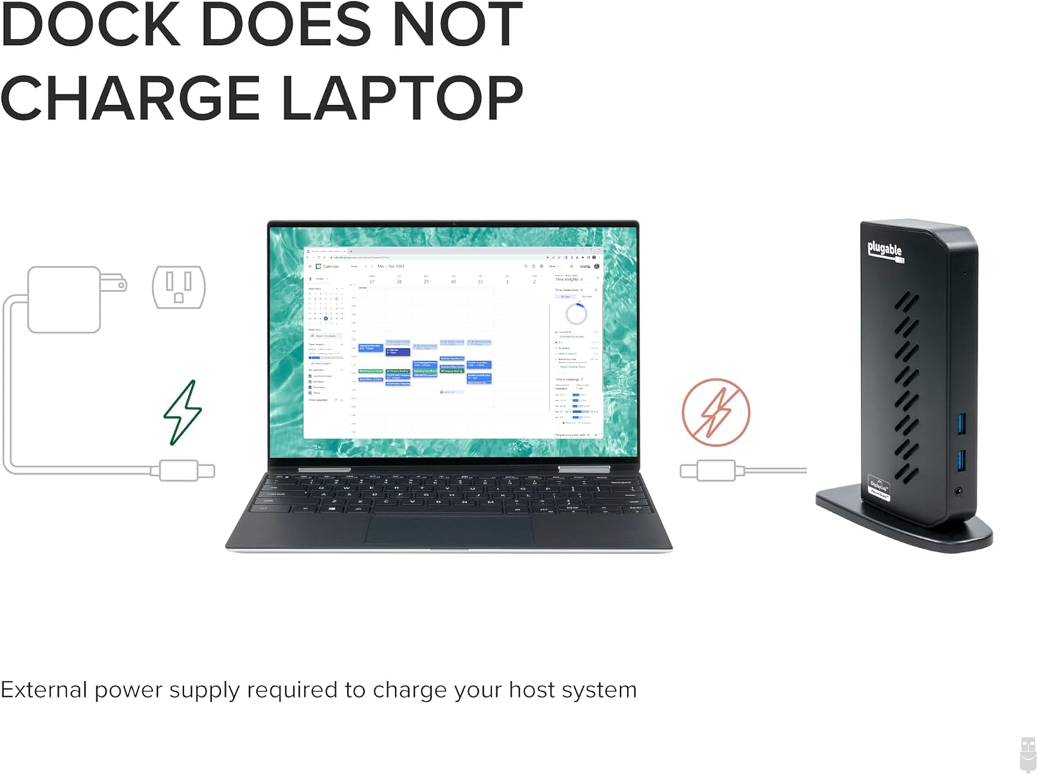 Plugable USB 3.0 and USB-C Universal Laptop Docking Station with 2 HDMI Ports for Windows, Mac (Driver Required)