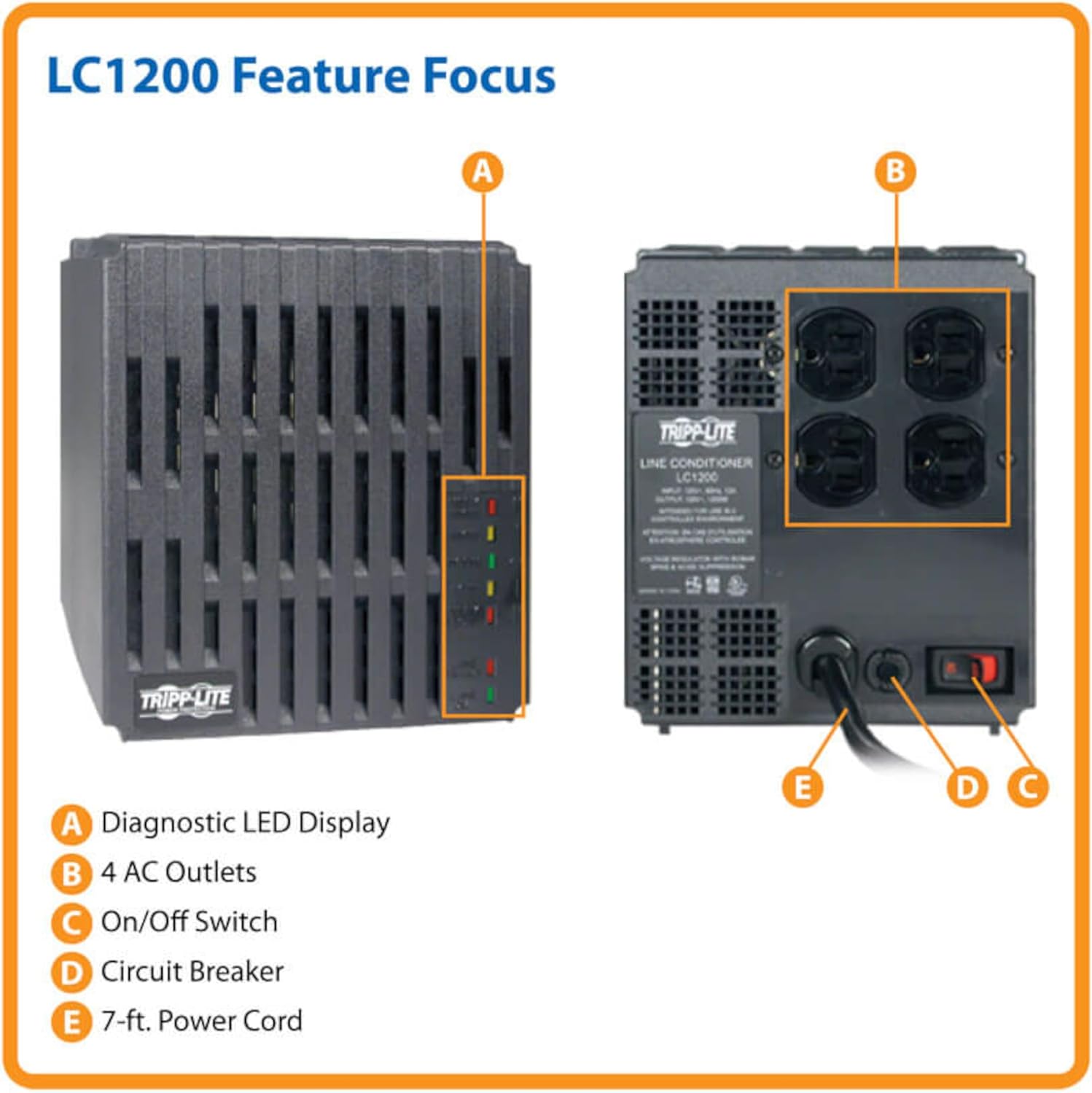TRIPP LITE Line Conditioner with AVR and Surge Protection