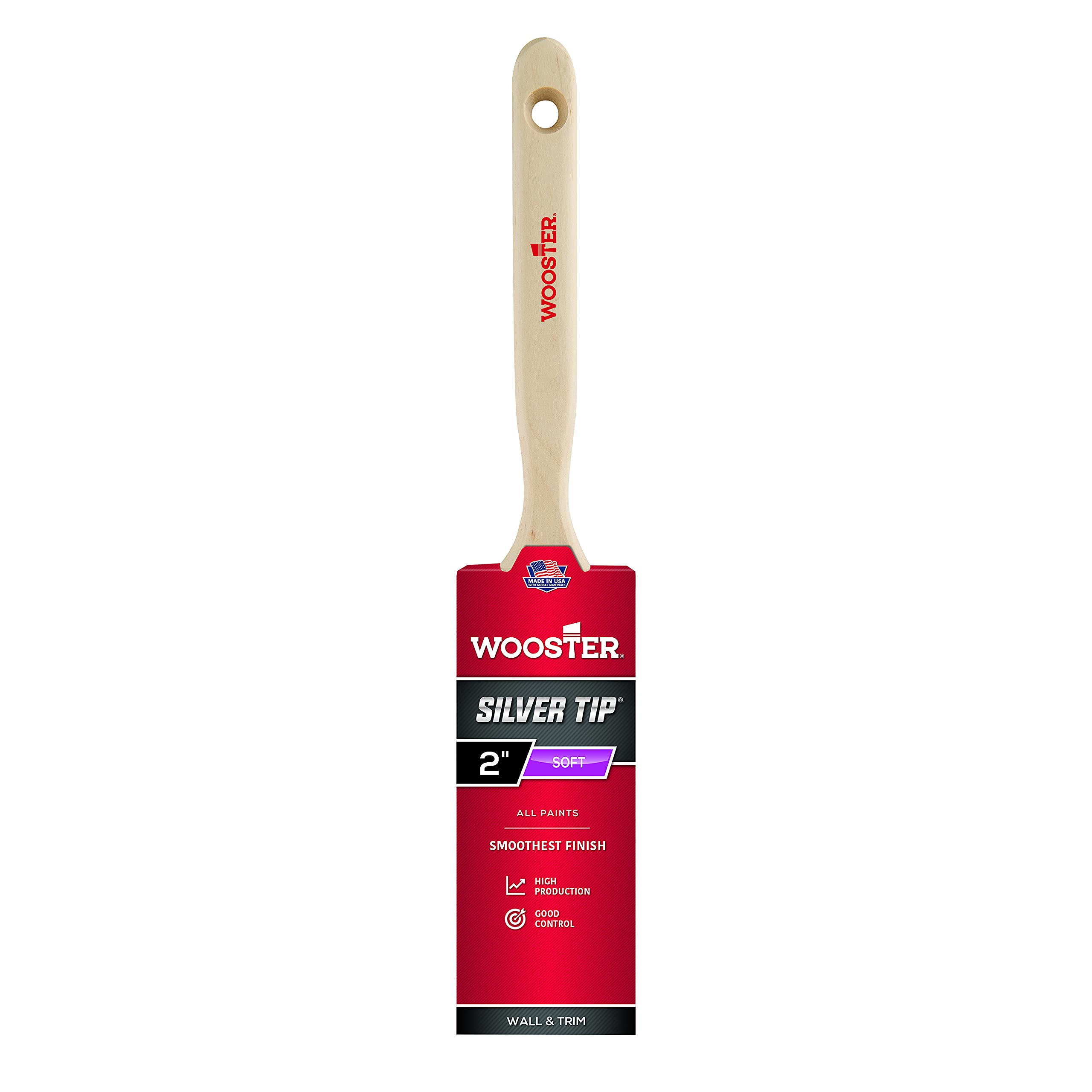 Wooster 5220-2 Silver Tip Flat Sash Paintbrush 2"
