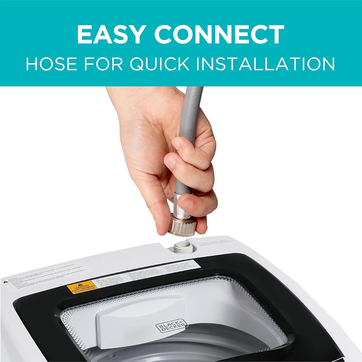 BLACK+DECKER Portable Washer, Top-Load with Stainless Steel Tub