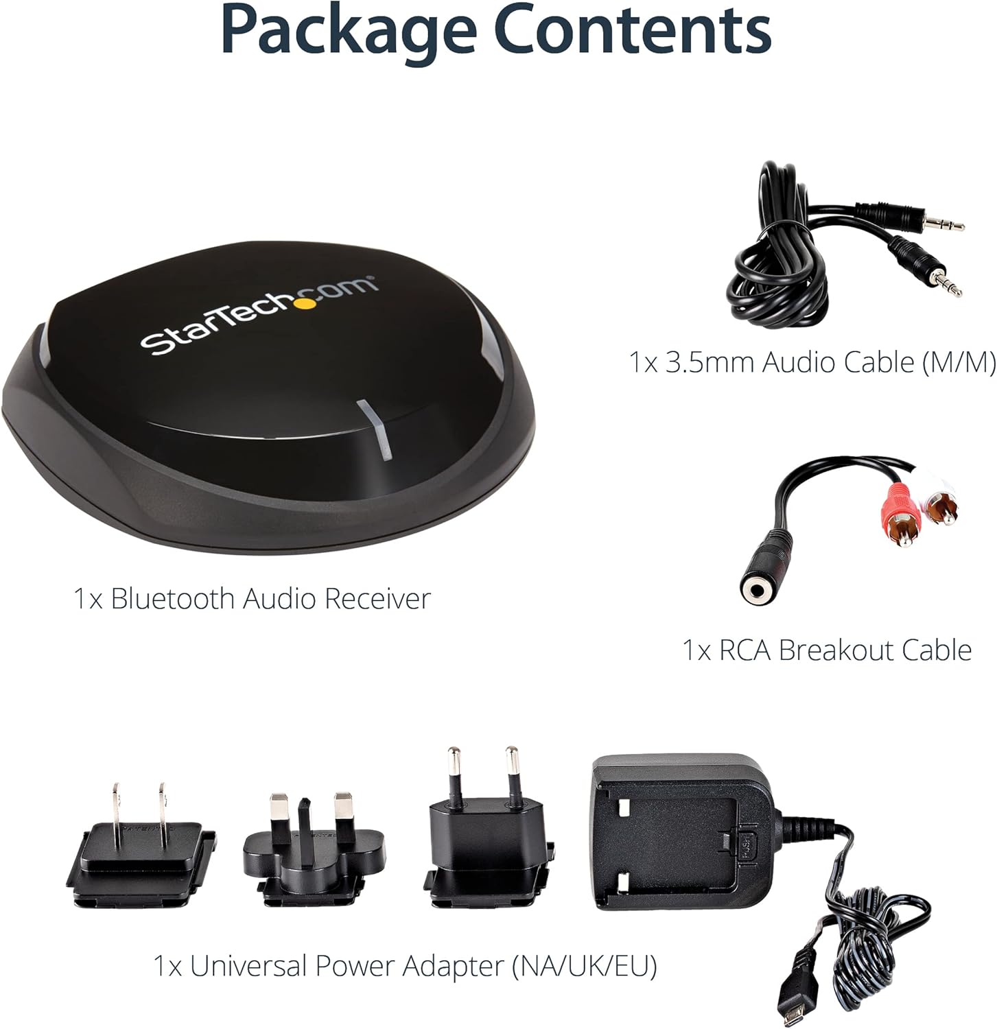 StarTech.com Bluetooth 5.0 Audio Receiver with NFC - Bluetooth Wireless Audio Adapter BT 5.0-66ft (20m) Range