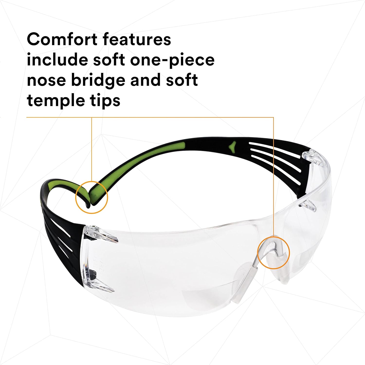 3M SecureFit Protective Eyewear, Polycarbonate Frame, SF420AF 400 Series, Anti-Fog Lens, +2.0 Diopter, One Size