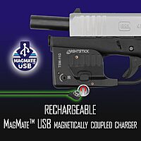 Nightstick TSM-11G 150- Lumen Rechargeable Tactical Light w/Green Laser Sight -IP-X4 Water-Resistant Handgun Lights for Glock G42, G43, G43X & G48