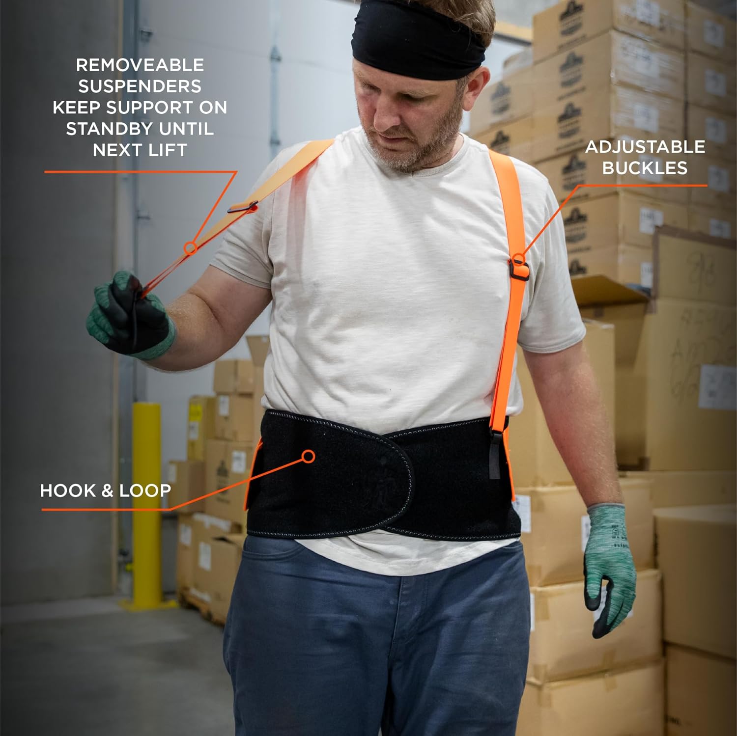 Ergodyne ProFlex 100HV Hi-Vis Spandex Back Support Belt