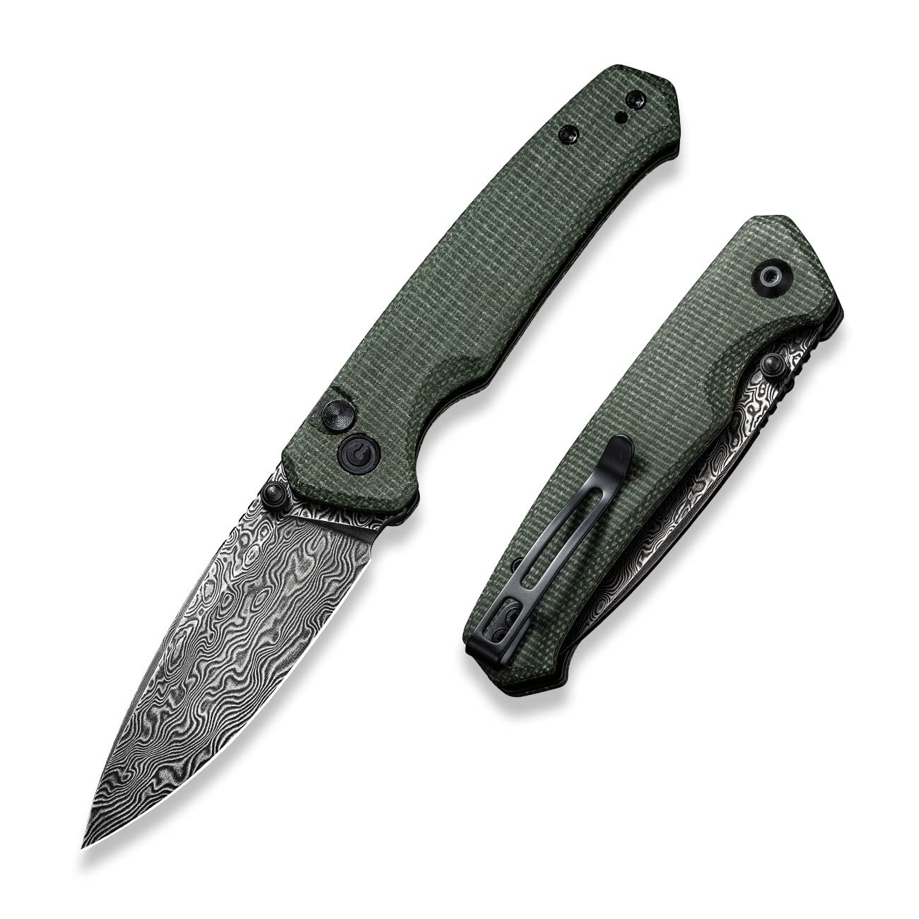 CIVIVI Altus Pocket Folding Knife with Button Lock and Thumb Stud Opener
