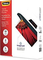 Fellowes Thermal Laminating Pouches, ImageLast, Jam Free, Letter Size, 5 Mil, 100 Pack (52040)