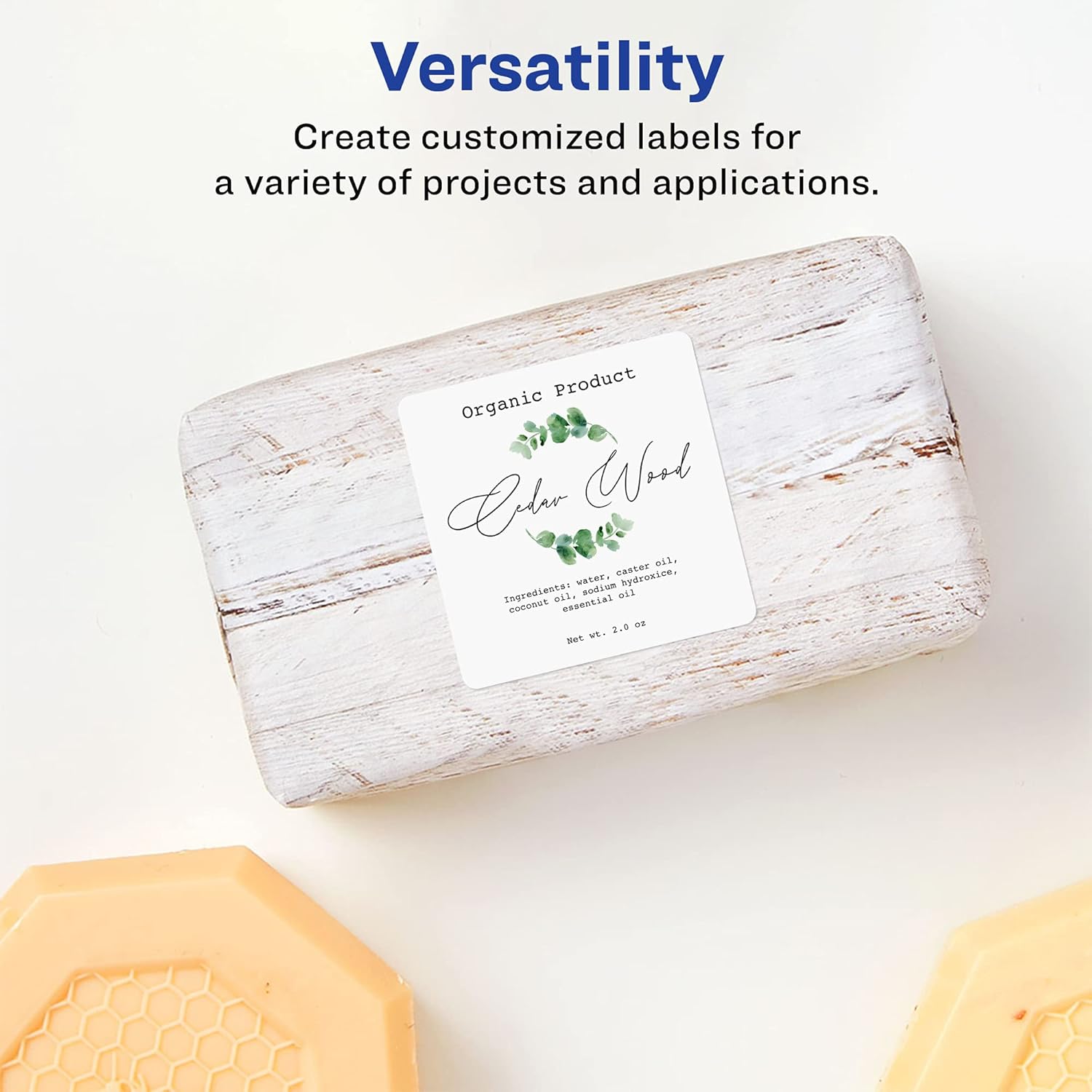 Avery Matte White Square Labels 2.5 x 2.5 - Sure Feed