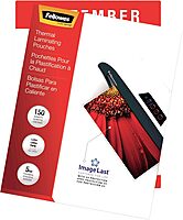 Fellowes Thermal Laminating Pouches, ImageLast, Jam Free, Letter Size, 5 Mil, 150 Pack (5204007), Clear