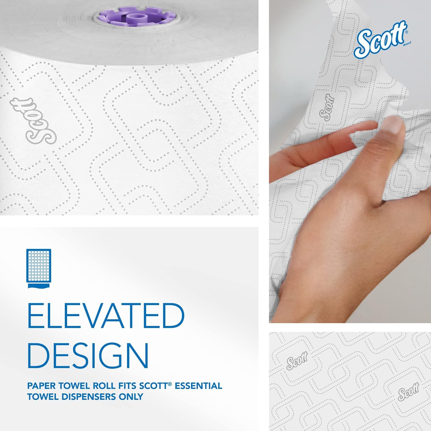 Scott Essential High Capacity Hard Roll Paper Towels with Absorbency Pockets (02001), For Use with Scott Essential Dispenser