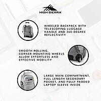 High Sierra Powerglide Pro Backpack With 15.6in Laptop Pocket, Silver