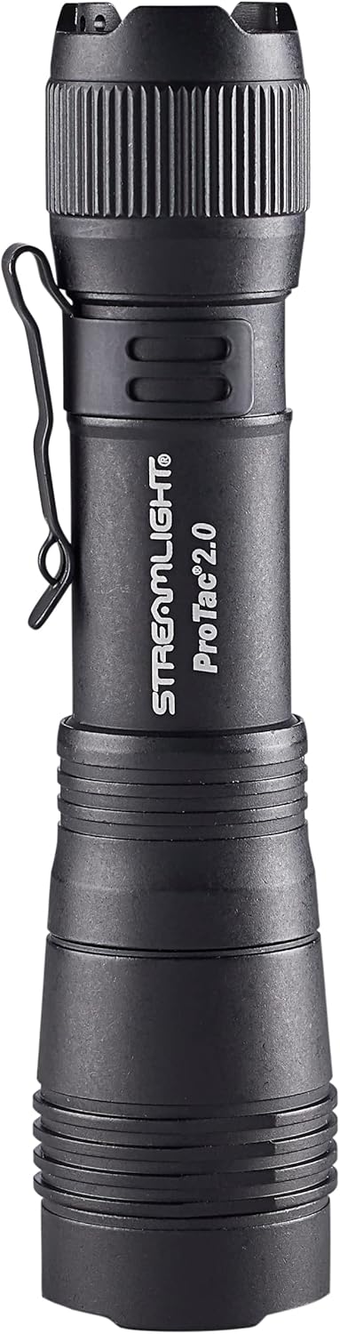 Streamlight 89000 ProTac 2.0 2000-Lumen 17300 Candela Rechargeable Tactical LED Flashlight with USB C Cable, and Holster