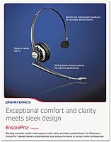 Plantronics 78712-101 EncorePRO 710 Wired Quick Disconnect Headset, Black - Not USB Compatible Standard Packaging
