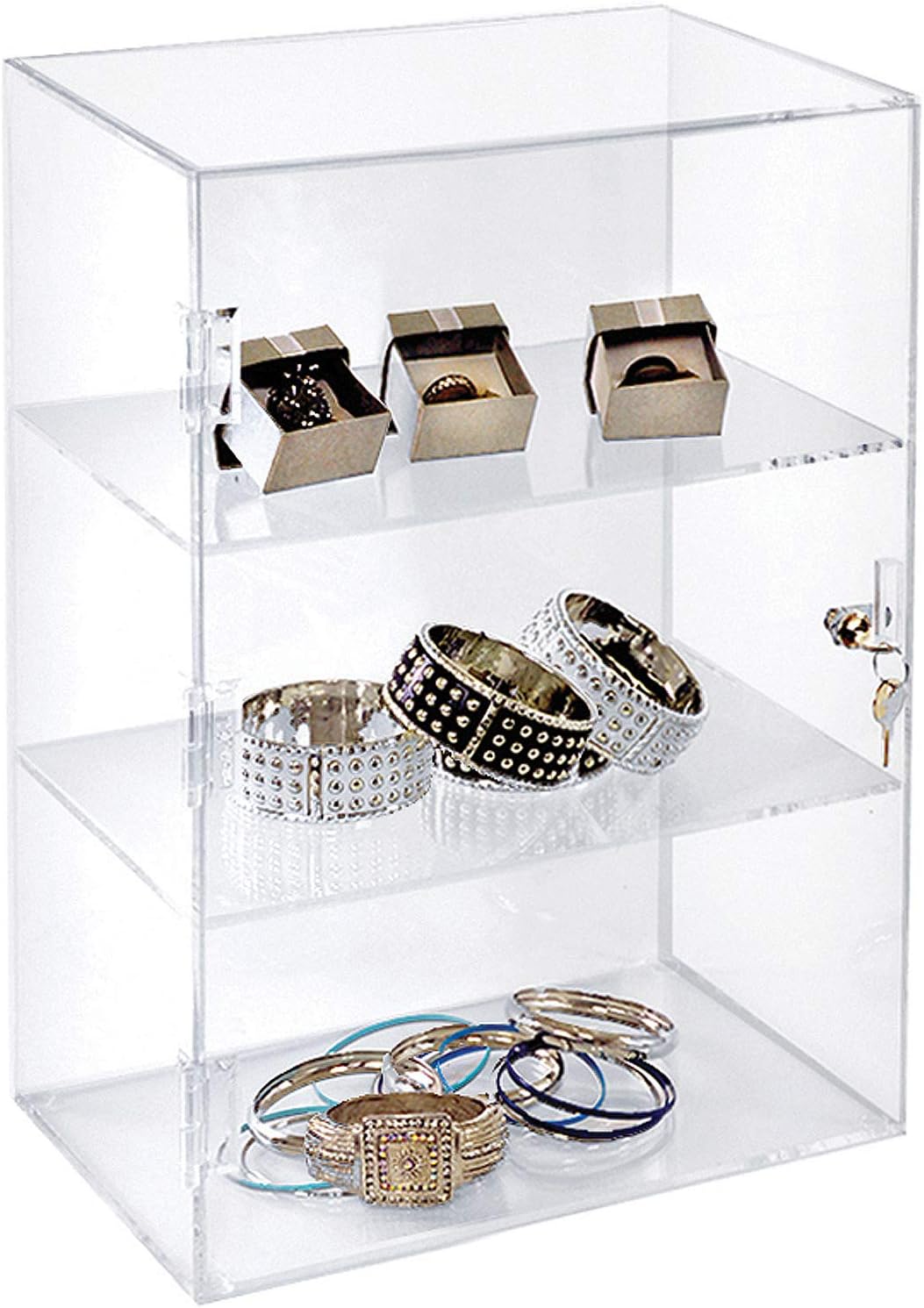 AZAR DISPLAYS Acrylic Lockbox Countertop Display Case, Clear