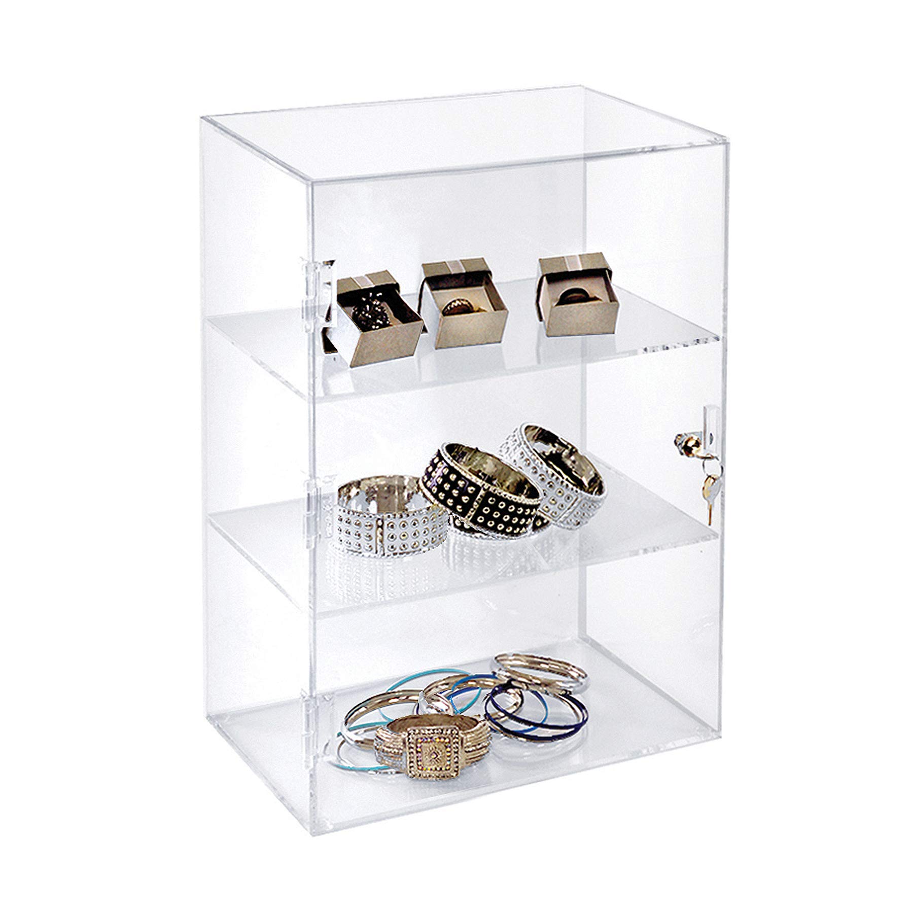 AZAR DISPLAYS Acrylic Lockbox Countertop Display Case, Clear