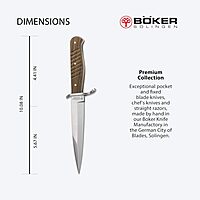Boker 121918 Reproduction Trench Knife with 5-5/8 in. Blade, Oak