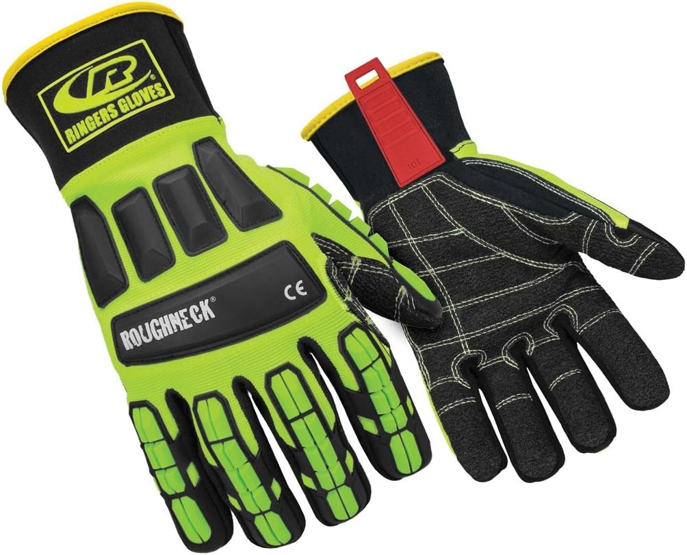 Ansell RINGERS R-297G Heavy Duty Industrial Padded Impact Protection Gloves