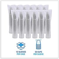 Boardwalk PET24 Clear Plastic Cold Cups, 24 Oz, 600/carton
