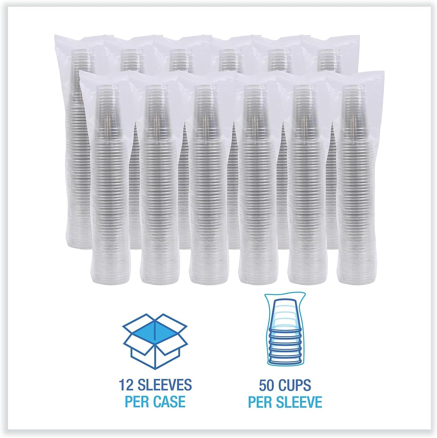 Boardwalk PET24 Clear Plastic Cold Cups, 24 Oz, 600/carton