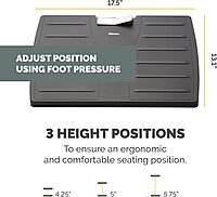 Fellowes Office Suites Adjustable Footrest, 17.5in x 13.1in - Black/Silver