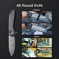 CIVIVI Elementum II Pocket Folding Knife 2.96in Blade Button Lock Deep-Carry Clip